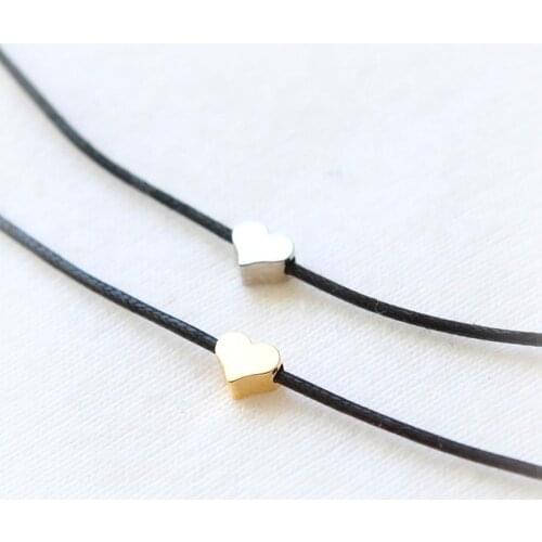 10pcs/lot Love Heart Shape Pendant Necklace Rope Chain Fashion Summer Jewelry for Women Wedding Bridal