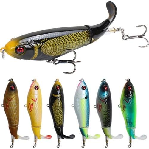 17g/10.5cm Topwater Floating Hard Baits Propeller Fish Bait Road Sub-bait Rotary Tail Fishing Bait For Squid Squid