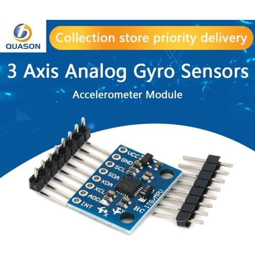 10PCS IIC I2C GY-521 MPU-6050 MPU6050 3 Axis Analog Gyroscope Sensors +3 Axis Accelerometer Module For Arduino With Pins 3-5V DC
