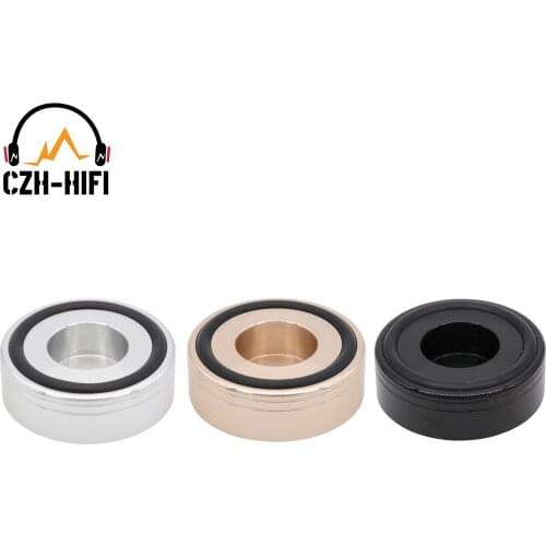 4PCS AUDIO FEET PAD 44x17mm MACHINED ALUMINUM Isolation Speaker Cabinet Turntable DAC CD Player Radio Amplifier Shockproof Pad