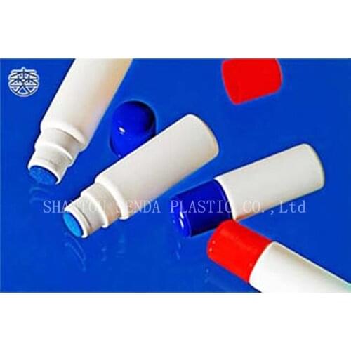 Free shipping 20PCS/LOT Soreness liquid bottle with sponge applicator, 30ML white medicine liquid bottle with blue sponge head