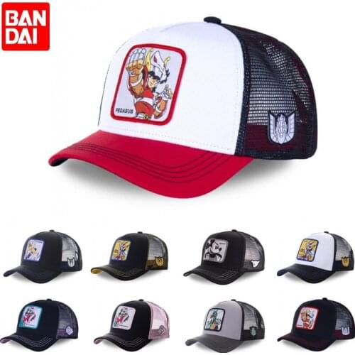 New Brand High Quality Saint Seiya Cartoon Anime Snapback Baseball Cap Men Women Hip Hop Dad Mesh Trucker Hat Dropshipping