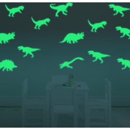 Dinosaur Stereo 3D Fluorescent Stickers Glowing In The Dark Funny Stickers Stars Luminous Stickers For Kids Childrens Bedroom