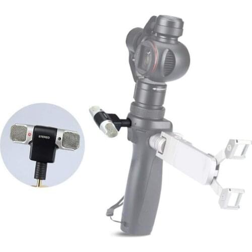For DJI Osmo Pocket External Wireless Microphone with Dual Stereo Recording Mic