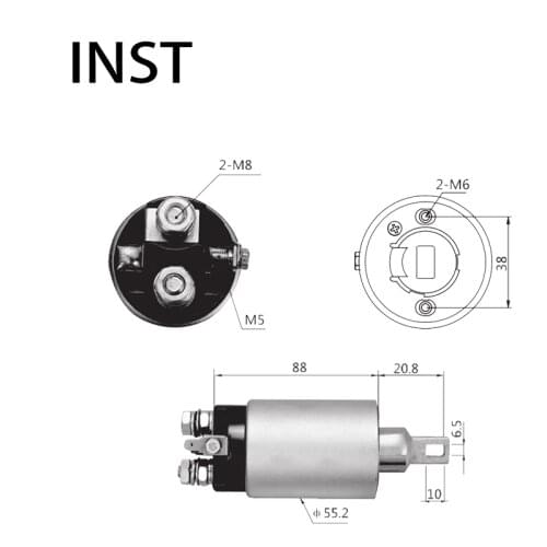 ELECTROMAGNETIC SWTICH SOLENOID FOR 24V 3.5KW ME700135 SC101 M372X10171 1516 M372X12471 ME700119 ME700135 ME700316 SNLS752