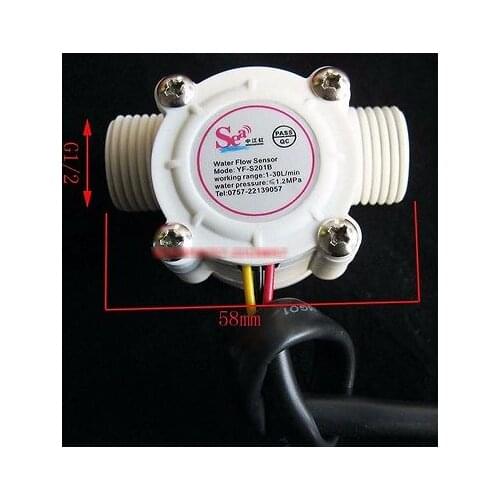 F022 G1/2 Water Flow Sensor Hall Flow Sensor Switch Flow Meter Flowmeter Water Control Counter DN15 1-30L/min