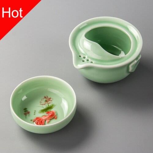 Ceramics Tea Set Include 1 Pot 1 Cup, High Quality Elegant Gaiwan,beautiful And Easy Teapot Kettle,kung Fu Teaset