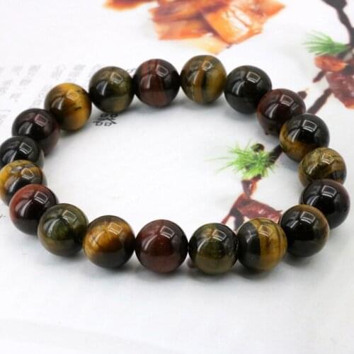 Best selling!Multicolor tiger stone elastic bracelet 10/12/14mm dimension optional 7.5 inch DIY stone jewelry design handmade