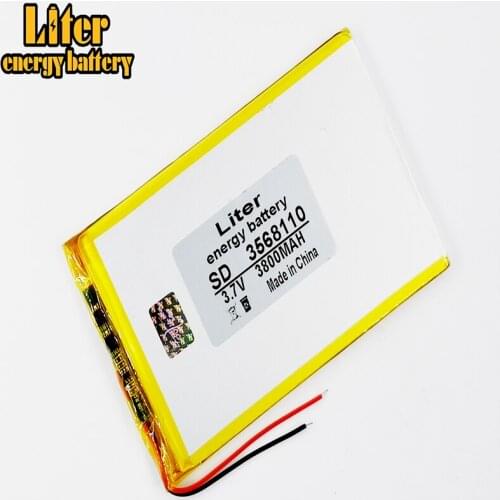 Best battery brand Free shipping 3568110 polymer battery with protection board 3800 mA 3.7V polymer battery