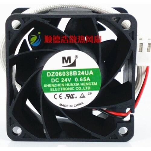 M DZ06038B24UA DC24V 0.65A 6CM 2-wire cooling fan air blower 60*60*38mm
