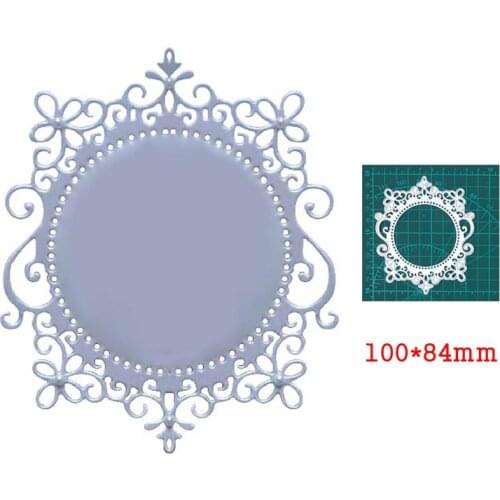 Metal Cutting Dies Lace Mirror Frame Die Stencils for Scrapbooking Embossing Album Card Making Decorative Die Template