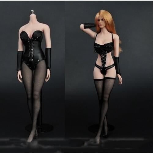 1/6 Scale Corset Leather Underwear Set Model for 12" Female Body Action Figure