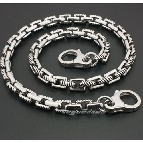 16" ~ 36" Sloid 316L Stainless Steel Mens Biker Rocker Wallet Chain 5M005WCA_#24"