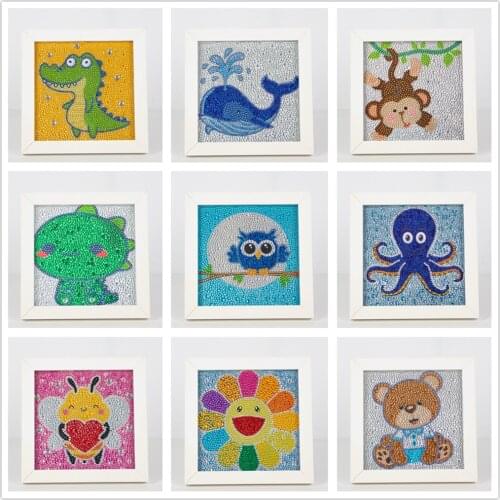 Children DIY Diamond Painting Cartoon Animal Kit Crystal Rhinestone Embroidery Painting Picture Art Craft