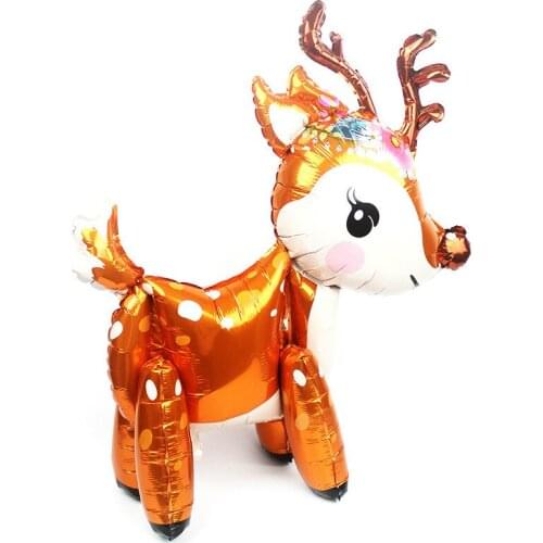 2020 New Year 3D Elk Foil Balloons Cartoon Elk Animal Balloon Birthday Party Decoration Kids Noel Christmas Balloon Supplies