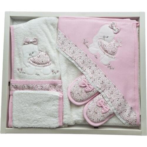 Newborn Essentials Baby Boy Turtle Embroidery Clothe Bathroom Towel Set 100% Organic Cotton Soft Baby Gift Layette Hospital Set