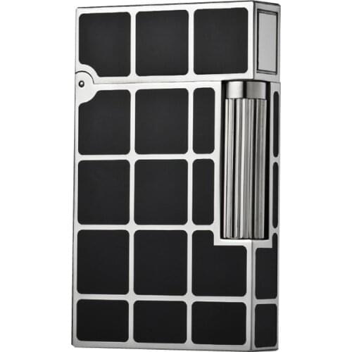 100% new vintage dupont gas lighter gas cigarette lighter polished jet gasoline flint lighter metal gas lighter