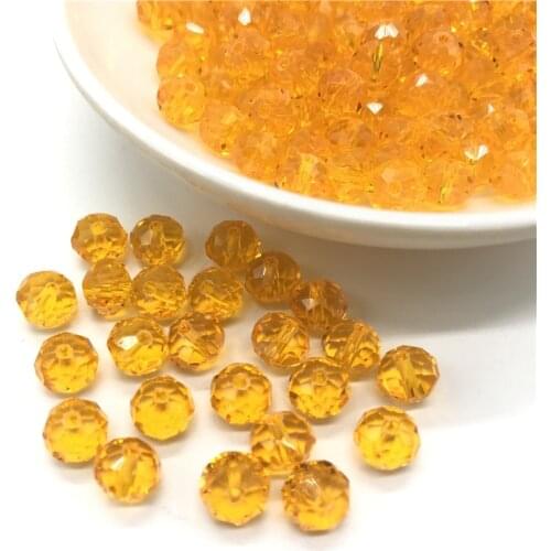 Wholesale 4*6mm/6*8mm Circular Austria faceted Crystal Glass Beads Loose Spacer Round Beads for Jewelry Making #07