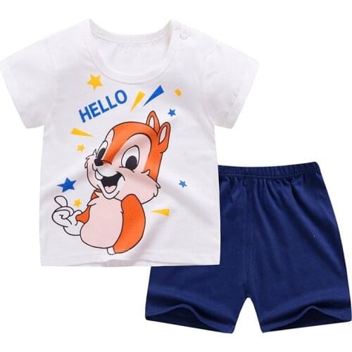 0-4Y Baby Boy Clothes Bebes Kids Newborn Casual Short Sleeve T-shirt Tops+Short Pants Outfits Baby Girl Clothing Sets