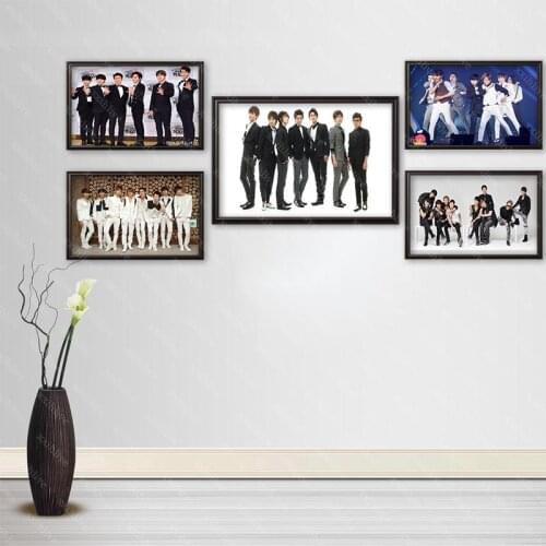 Custom Combination Kpop SuperJunior Posters Art Silk Canvas Poster Bar Room Decoration Painting Home Decor 30x45cm,40x60cm