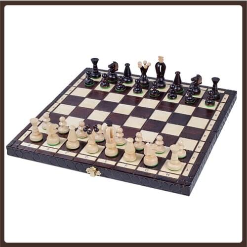Luxury International Chess Set Tournament Wooden Foldable Art Design Figures Retro Classic Table Games Ajedrez Educational Toys