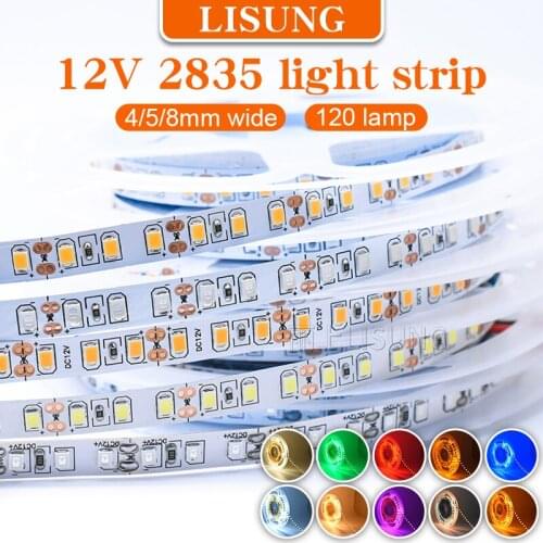 5M DC 12v Led 2835 Strip Tape Cintas White Red Blue Green Yellow Counter Car Interior Decoration Light Bar