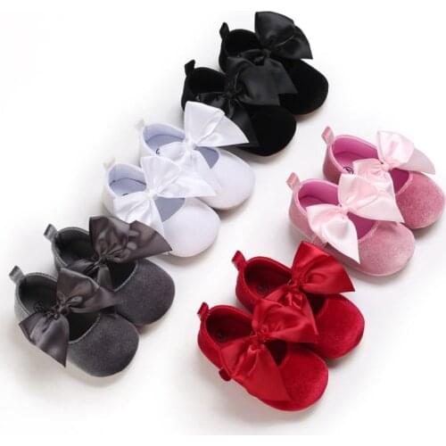 0-18M Newbron Infant Baby Girl Shoes Fashion Princess Ribbon Soft Shoes Prewalker Walking Toddler Kids Shoes
