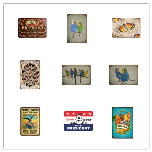Animal Poultry Shabby Chic Metal Tin Sign Vintage Home Pub Bar Retro Metal Wall Painting Art Poster Art Pet Shop Decoration