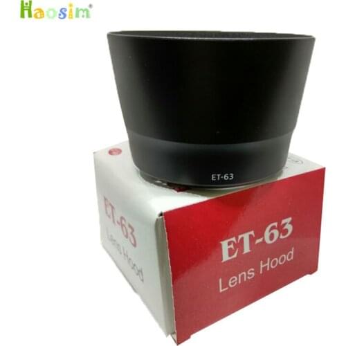 10 pieces / lot ET-63 Camera Bayonet Lens Hood for Canon EF-S 55-250mm f/4-5.6 IS STM 58mm Lens with package box