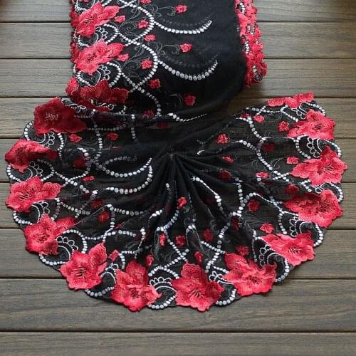 2yards/lot20cm wide Embroidered Tulle Lace trim mesh lace trim~lovely