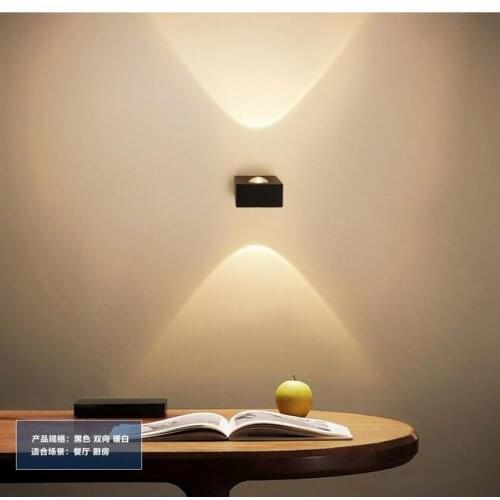 6W LED Wall lamp up and down lighting Indoor & outdoor LED Wall light 3000K 6000K Silver Shell & Black Shell Free Shipping 10PCS