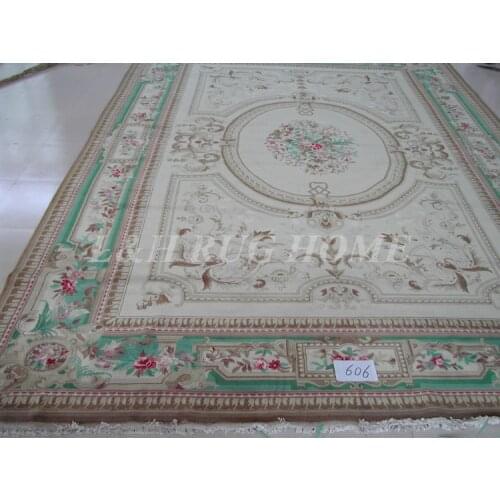 Free shipping 12'x18' 160 Line Savonnerie carpet floral design, royal savonnerie rug high quality