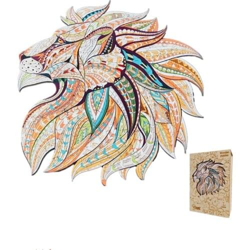 Wooden Puzzle For Kids Children DIY Wooden Puzzles Each Piece Is Animal Shaped Christmas Gift Wooden Jigsaw Puzzle Dropshipper