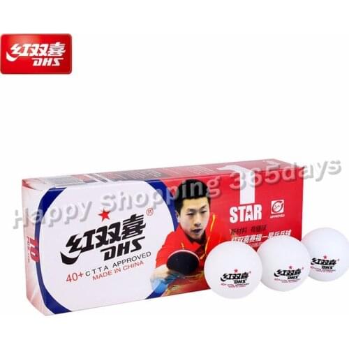 DHS Plastic Table Tennis Balls New Material 40+ Seamed Poly Ping Pong Balls Tenis De Mesa