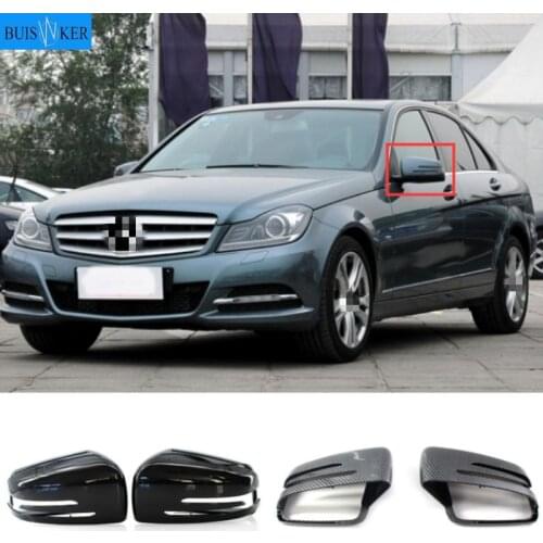 For Mercedes Benz A B C E S CLA GLA GLK Class W176 W246 W204 W212 W221 C177 X204 X156 Carbon Fiber Car Rearview Mirror Cover