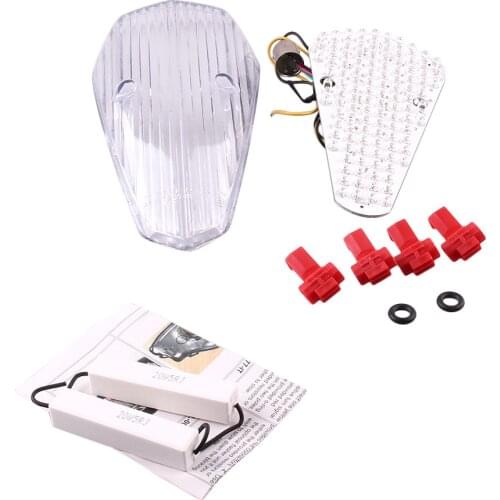 E-Mark Integrated LED Motorcycle Rear Tail Brake Light Turn Signal Lamp Blinker For HONDA SHADOW AERO 750 2004-2007 Taillight