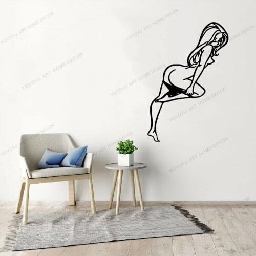 Art Sexy Get naked Wall Stickers Home Decor Girls Bedroom Sticker Bedroom Nursery Decoration Wall Decoration Murals CX1253