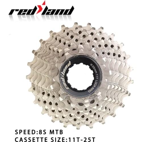 REDLAND Highway Bike Cassette Sprocket 8-Speed 11-25T Flywheel High Carbon Steel Bicycle Accessories