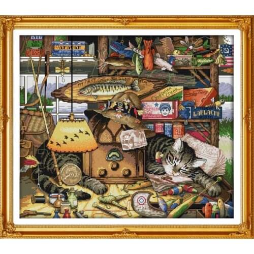 Kitty dreams handmade embroidery cross stitch kit Europe and the United States foreign trade wall decoration paintings