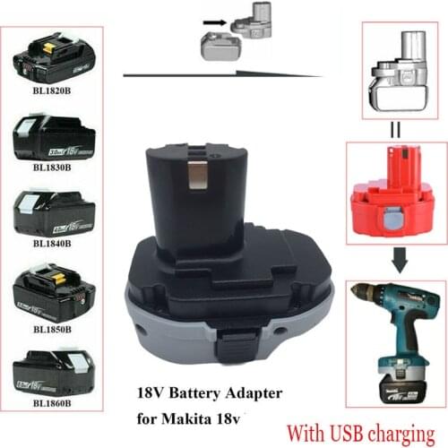 Newly Adapter Converter For NI-CD/NI-MH 18V Li-Ion Battery To 18V Power With USB Tool Power Accessories