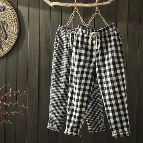 One Yona Women's Plaid Trousers