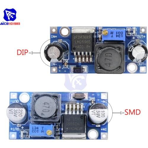 Diymore LM2596 DIP/SMD DC-DC Buck Converter Step Down Power Supply Module Output DC 4 -35V to DC 1.23 -30V 3A Voltage Regulator