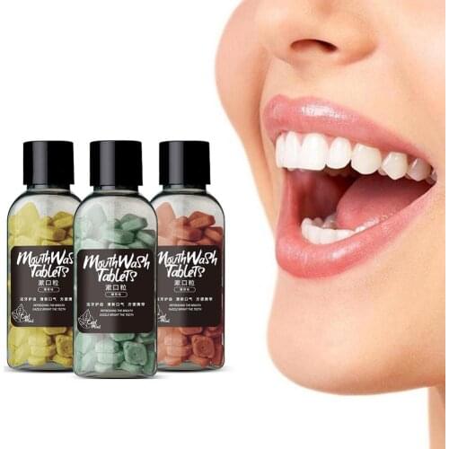 Particle Mouthwash To Remove Bad Breath Portable Mouthwash Tablets Dental Tablets Scrub Toothpaste