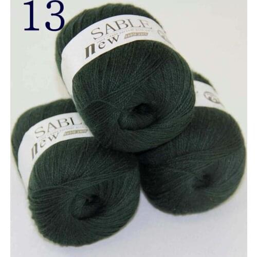 Sale Super Soft Pure 3X50gr Sable Cashmere Wrap Shawls Hand Knitting Wool Crochet yarn Hunter Green 243-13-3