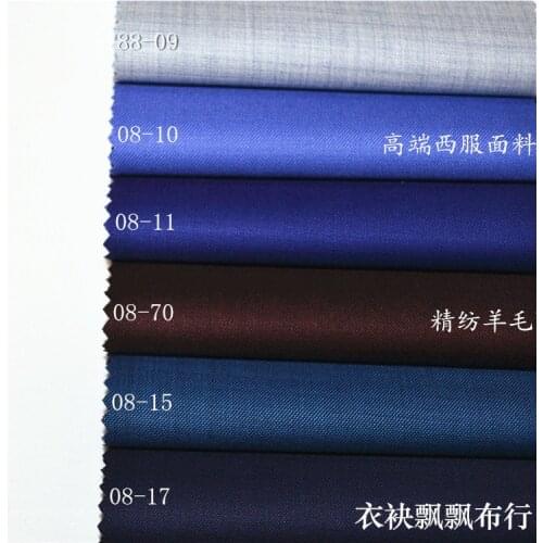 Worsted Wool Suit Fabric Blue Gray Pink Blue Purple Blue Dark Cardinal Blue Dark Blue Wool Fabric Suit Pants Skirt