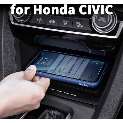 Special On-board QI Wireless Phone Charging Pad Panel Car Accessories For Honda Civic 10th 2016 2017 2018 2020