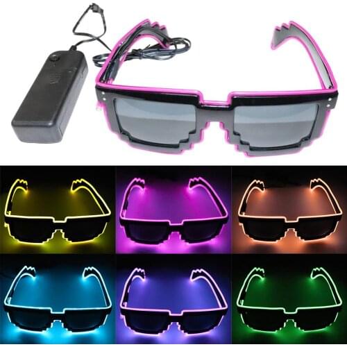Luminous Gags Mosaic Sunglasses Trick Toy Thug Life Glasses Deal With It Glasses Pixel Women Men Black Mosaic Sunglasses Fun Toy