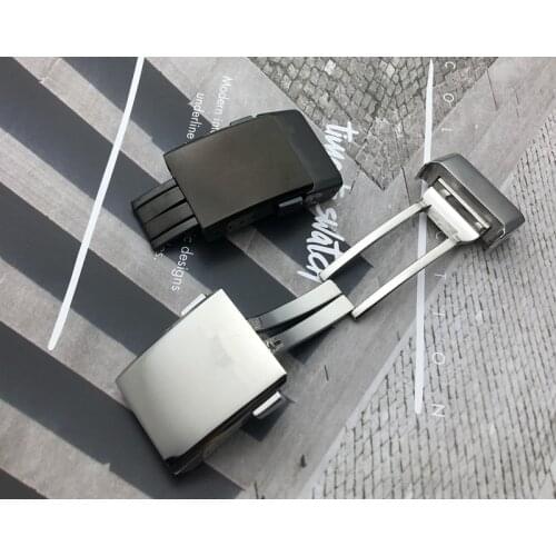 Thick Stainess Black silver Steel Buckle for Breitling Watchband 20mm Polishing Double butterfly Click Clasp Watch strap tools