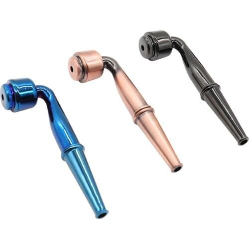 95mm Smoking Pipes Men Color Cigarette Holder Smoking Gift Portable Metal Tobacco Pipe tobacco Smoking tools