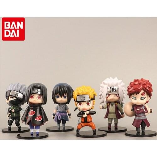 Q Version Naruto Figures Anime Figure Action Uzumaki Kakashi Model Statue Kawaii Collection Car Accessorie Cartoon Kids Toy Gift